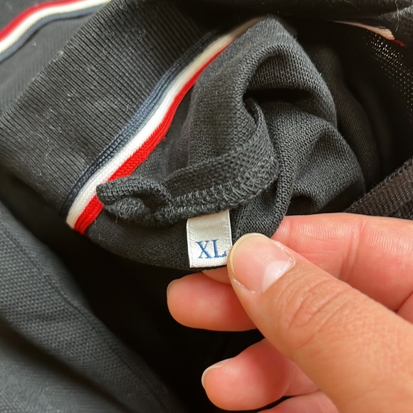 MONCLER Tipped Cotton Piqué Polo black, SIZE XL - Picture 12 of 12